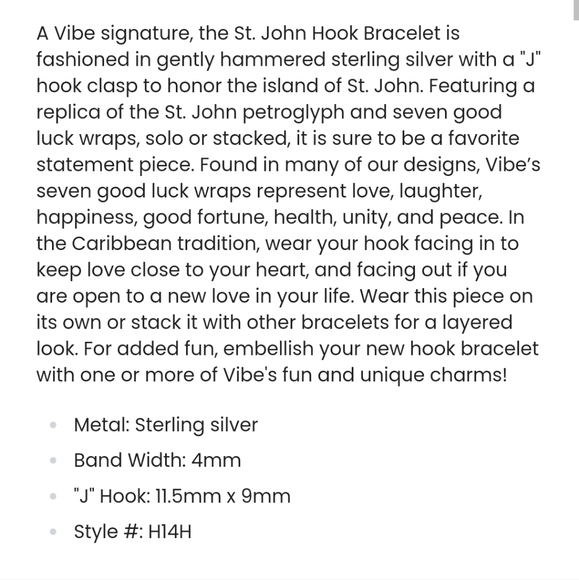 A Vibe signature, the St. John Hook Bracelet, sterling silver - Picture 6 of 6